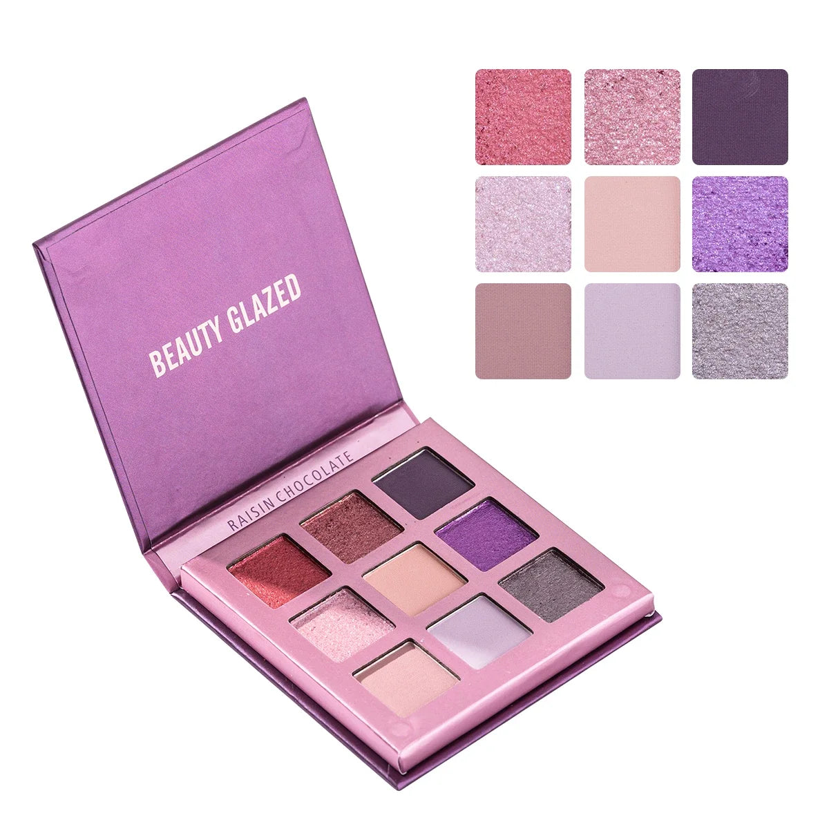 GLAZED Luxury 9-Color Eyeshadow Palette – Rich Shimmer & Matte Colors, Waterproof & Long-Wearing