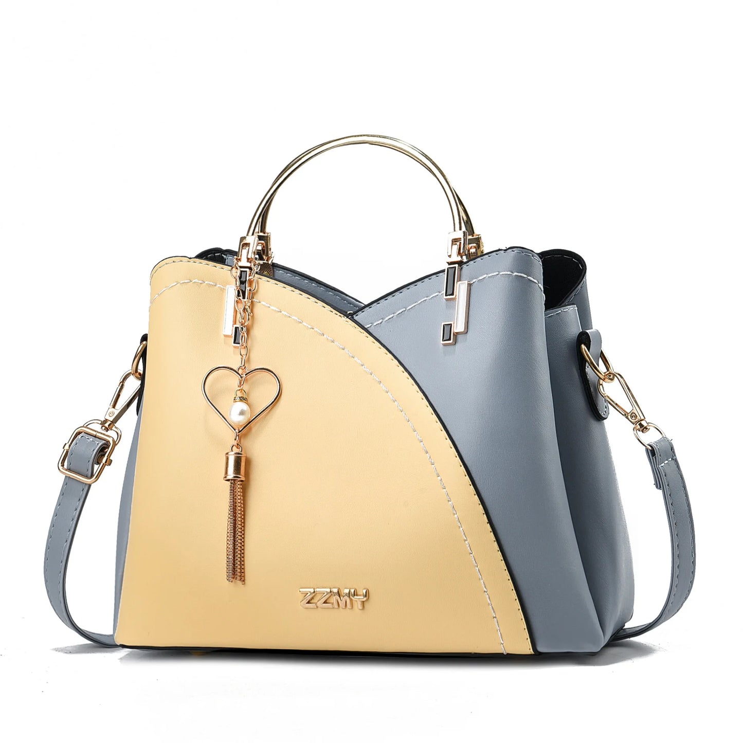 Chic Color-Block Bucket Bag – Korean-Inspired Large Capacity Crossbody & Shoulder Handbag