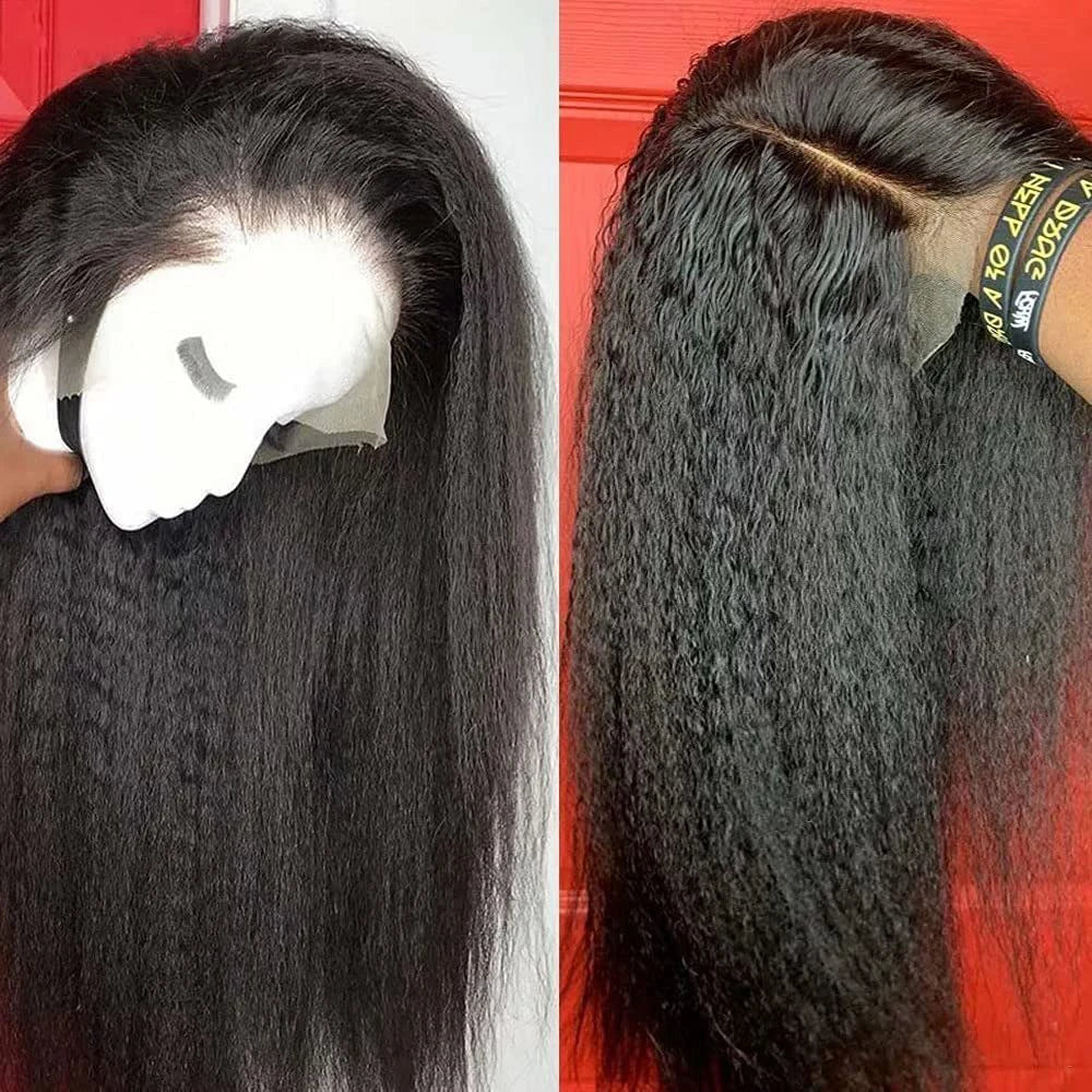 Kinky Straight 13x4 HD Lace Front Human Hair Wig (250% Density)