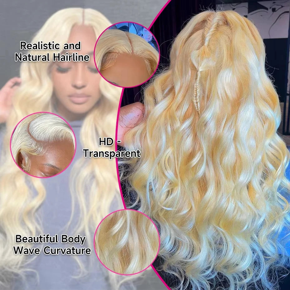 613 Blonde Body Wave HD Lace Front Wig by Wewave - 100% Brazilian Human Hair - 13x4 & 13x6 Frontal with Baby Hair