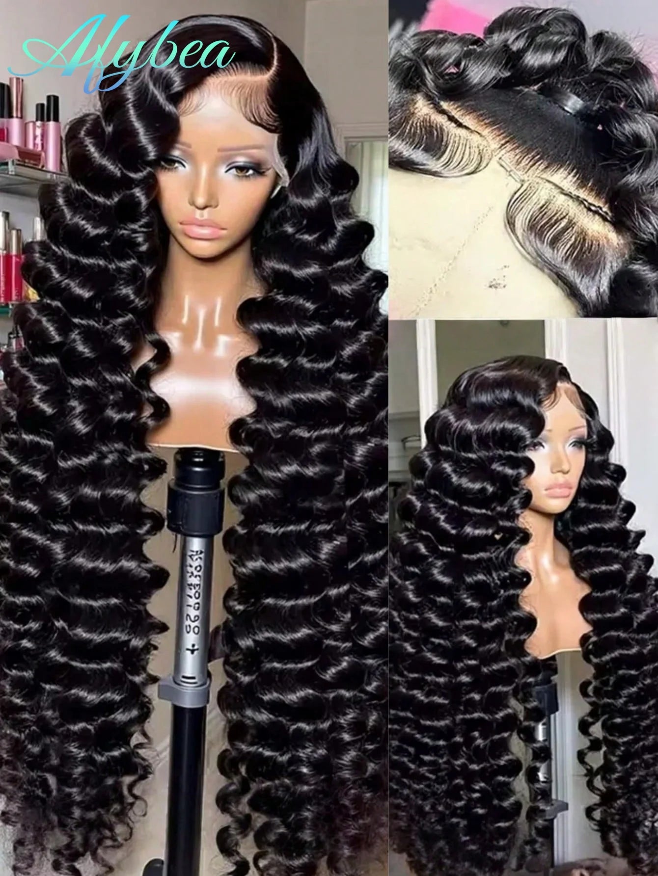 13x6 HD Lace Frontal Wig – 250% Density Loose Natural Wave Brazilian Human Hair (30-40")