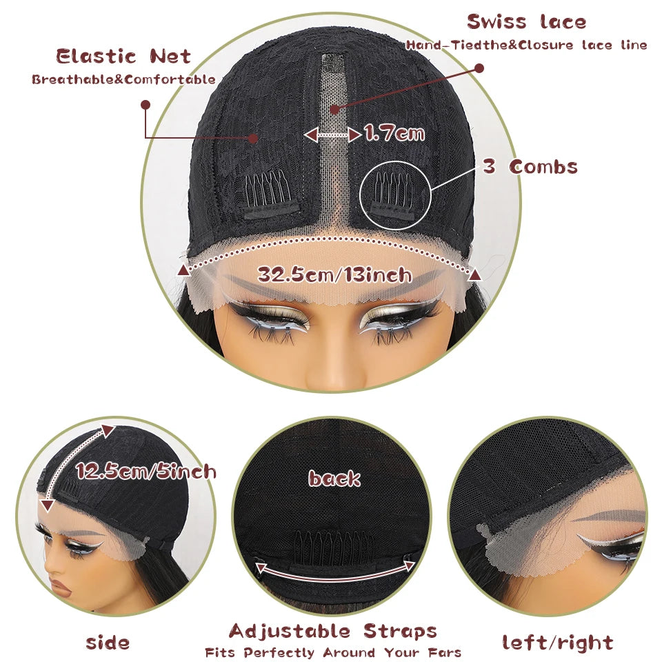 18" Body Wave T-Part Synthetic Lace Front Wig with Baby Hair – Heat Resistant