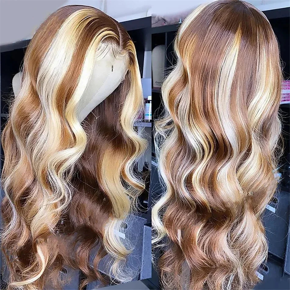 13x4 HD Lace Frontal Wig - 36" Body Wave (Honey Blonde #613)