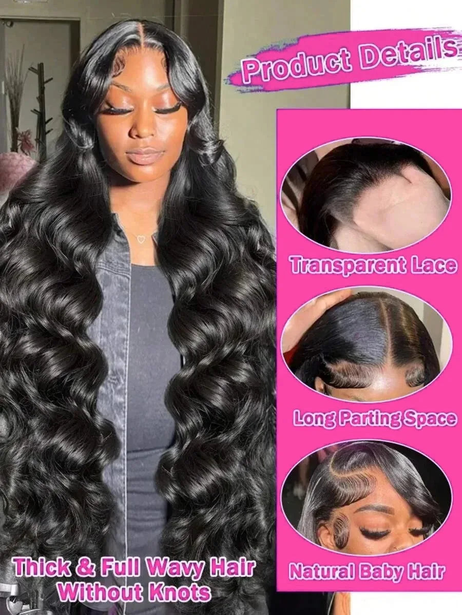 Glueless HD Lace Body Wave Human Hair Wig | 28-30" Long 250% Density | Wewave 13x4 & 13x6 Brazilian Lace Frontal