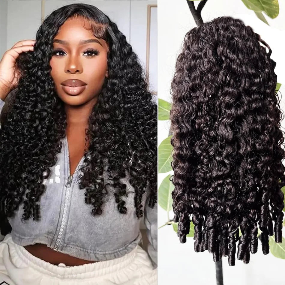 Burmese Deep Wave HD Lace Front Wig | Extra Long 40" Curly Human Hair | 13x6 Pre-Plucked Lace Frontal