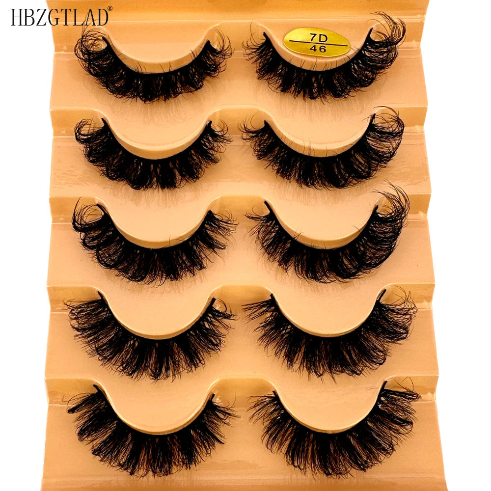 3D Wispy Cat Eye Lashes – D Curl Fluffy Manga-Style Lash Set (5 Pairs)