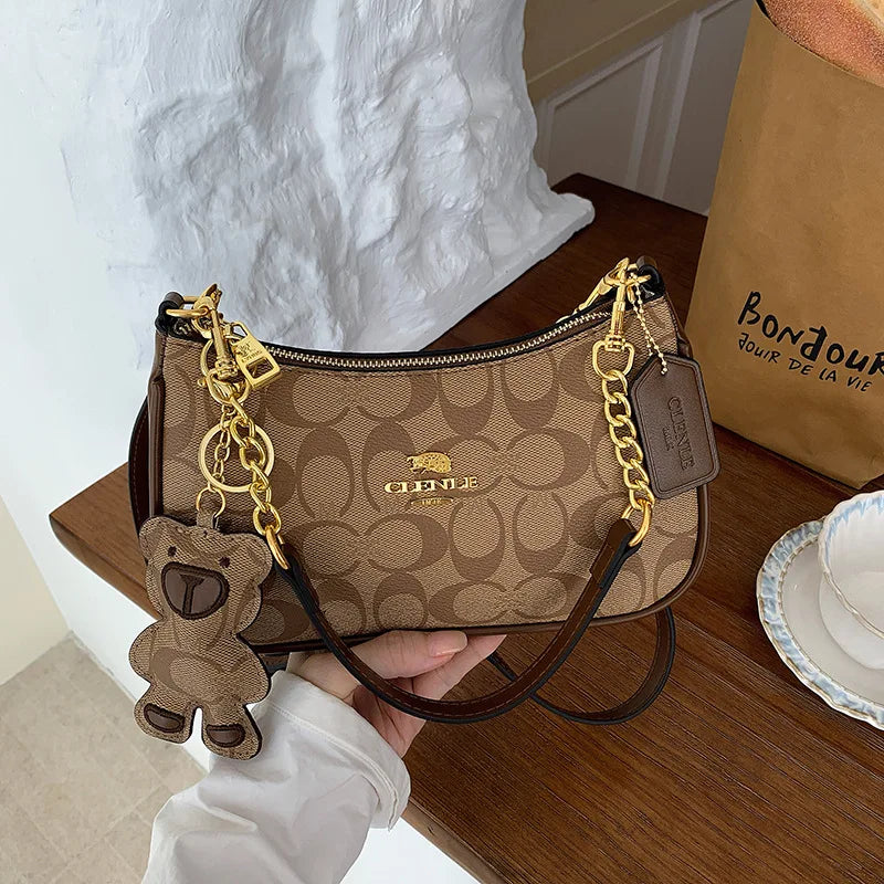Retro Small Square Crossbody Bag – Elegant Vegan Leather Handbag for Women