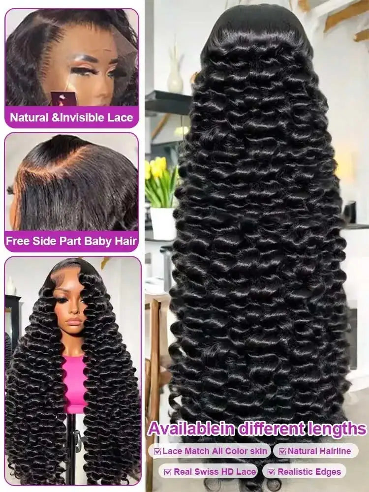Luxury Loose Deep Wave HD Lace Frontal Wig – 250% Density