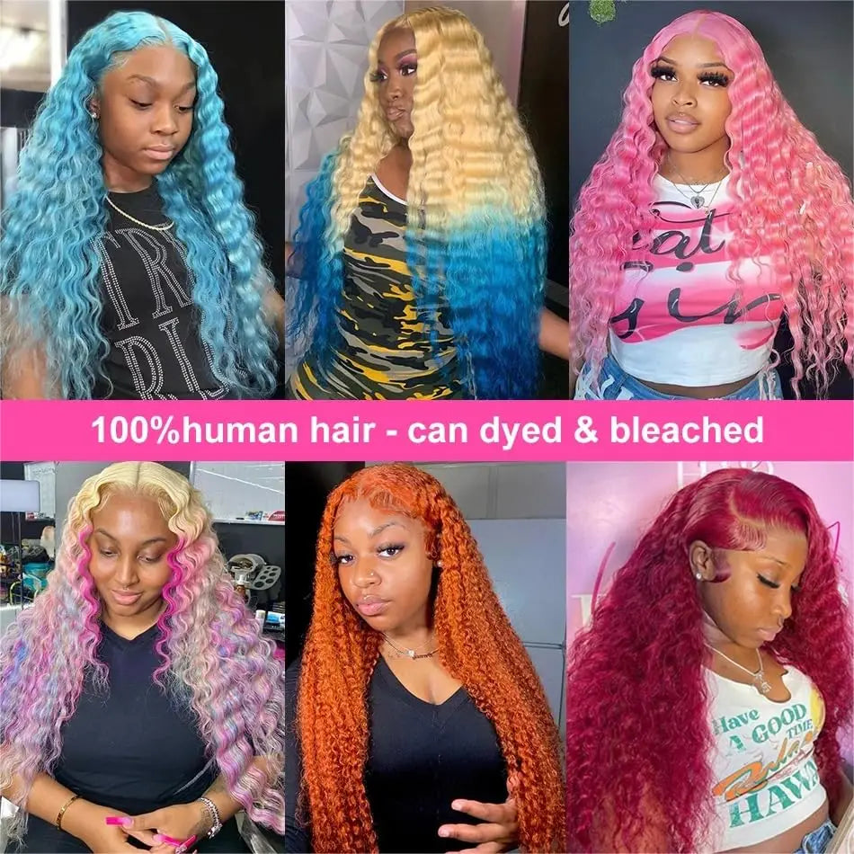 613 Honey Blonde Deep Wave Lace Wig | 30-Inch 200% Density Human Hair | HD Transparent Frontal