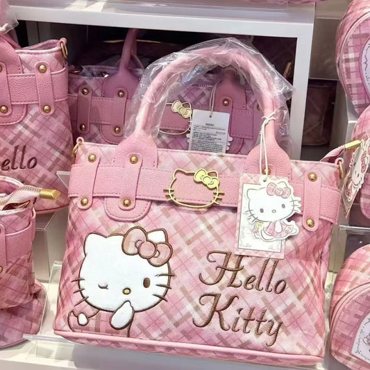 Hello Kitty Kawaii Square Bag | Cute 2-Way Cartoon Handbag & Crossbody | Large Capacity