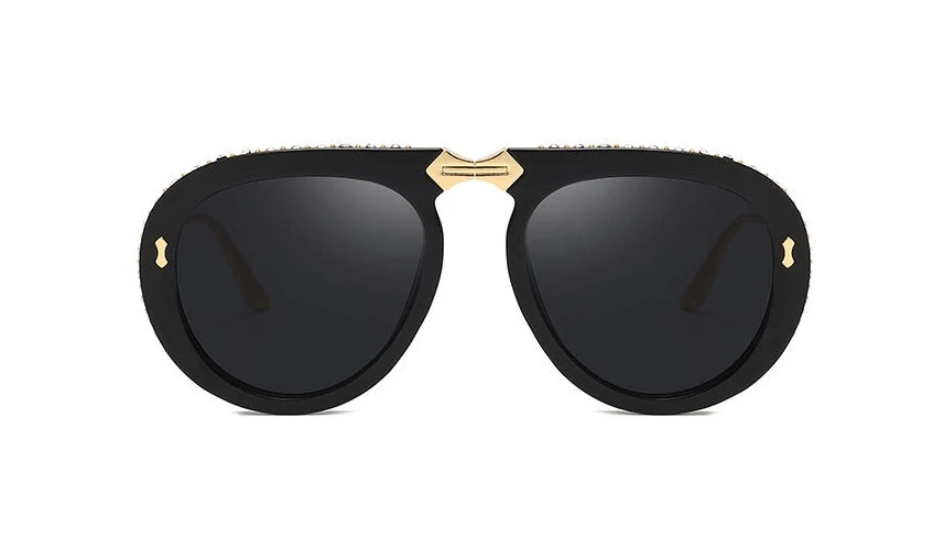 Foldable Retro Diamond Sunglasses – Vintage UV400 Geometric Shades for Men & Women