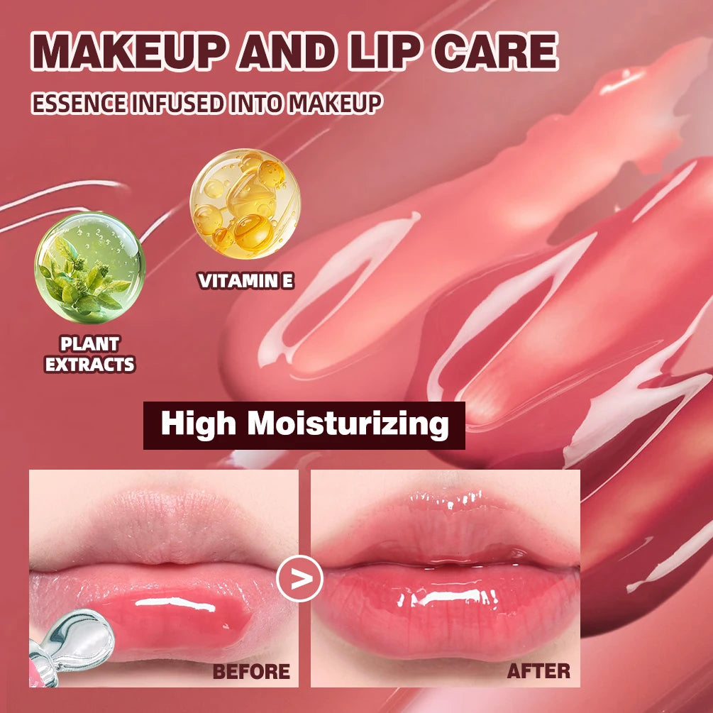 Jelly Pout Pearl Lip Gloss - High-Shine Glitter Lip Glaze & Moisturizing Tint