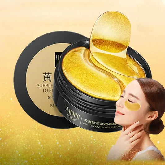 Gold Collagen Crystal Eye Mask Set (60 Pcs) | Hydrating & Refreshing Skin Care