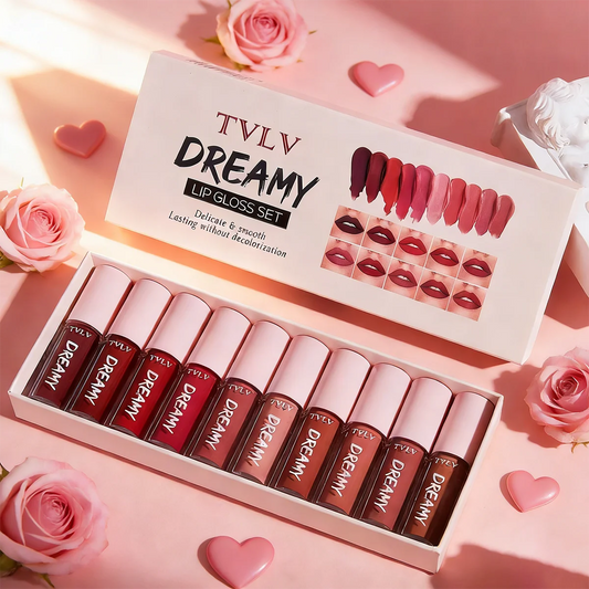 10-Piece Professional Velvet Lipstick Set – 24-Hour Waterproof & Smudge-Proof Lip Gloss – Intense Pigment with Moisturizing Core