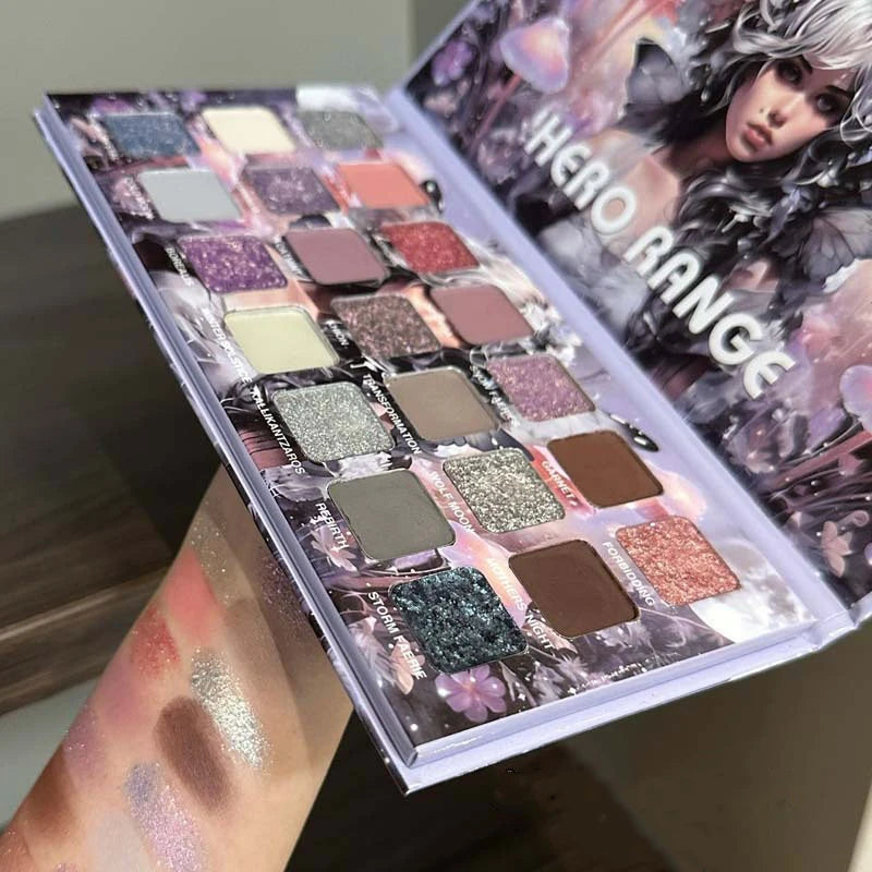 Cold Moon 21-Color Chameleon Eyeshadow Palette – Multichrome Shimmer & Matte Pigments for High-Impact Looks