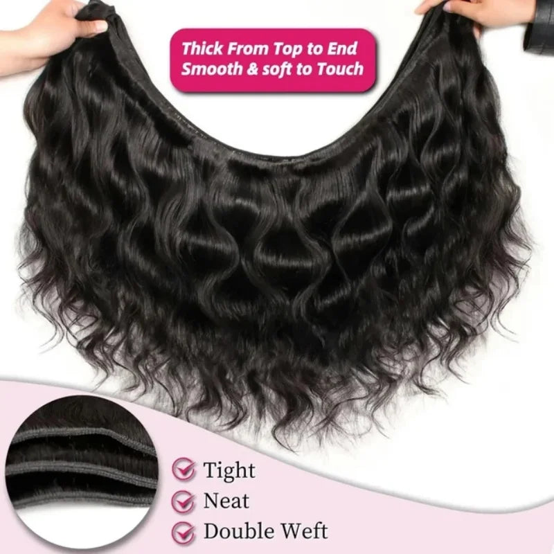 Luxury 42-Inch 12A Brazilian Virgin Body Wave Hair Bundles – Premium Unprocessed Human Hair Extensions