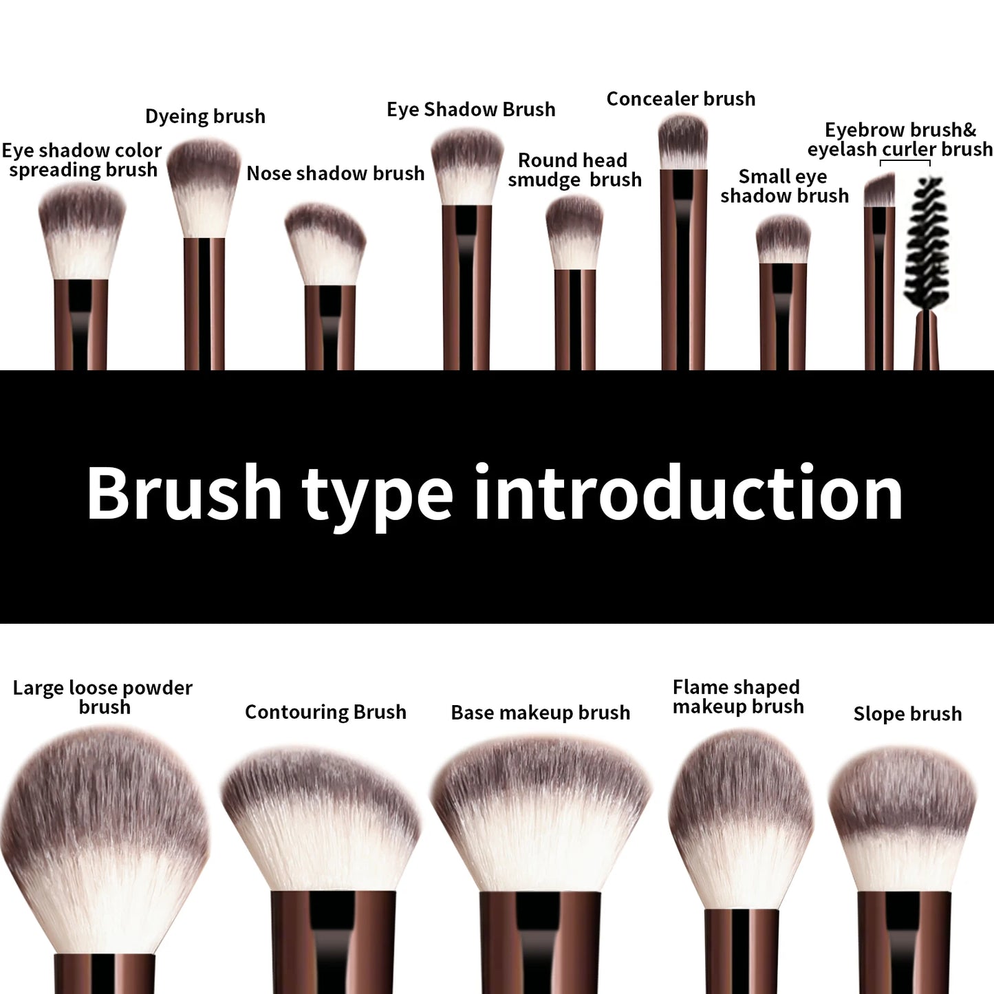 Pro Series 13-Piece Makeup Brush Set – Complete Face & Eye Collection