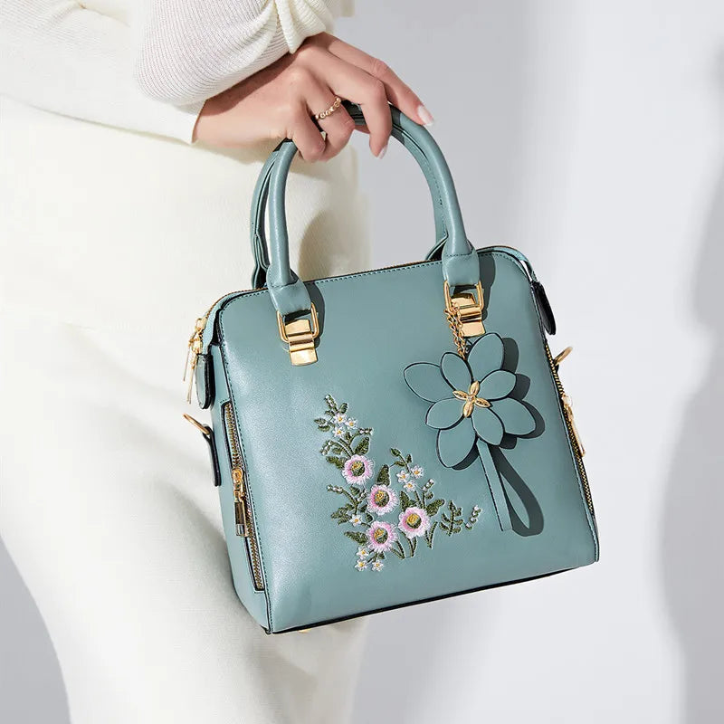 Yogodlns Luxury Embroidered Handbag – PU Leather Tassel Crossbody & Shoulder Bag