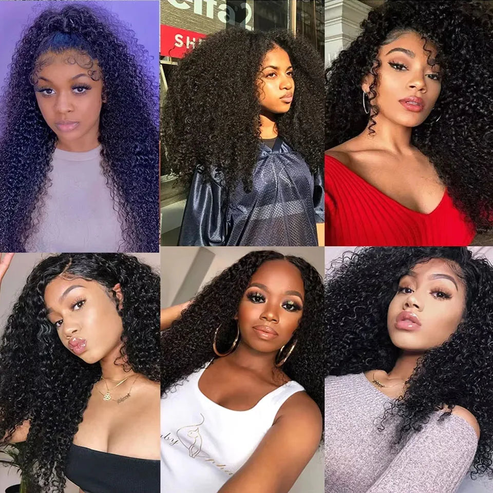 Mongolian Kinky Curly Human Hair Bundles | 8–30 Inch Natural Curly Virgin Hair Weave Bundles