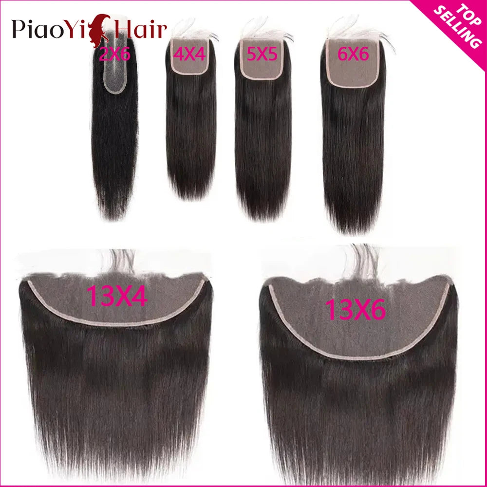Straight Brazilian Human Hair Wig – HD Lace Frontal 13x6, 13x4 & Lace Closures (4x4, 5x5, 6x6, 2x6) – Pre-Plucked Natural Hairline