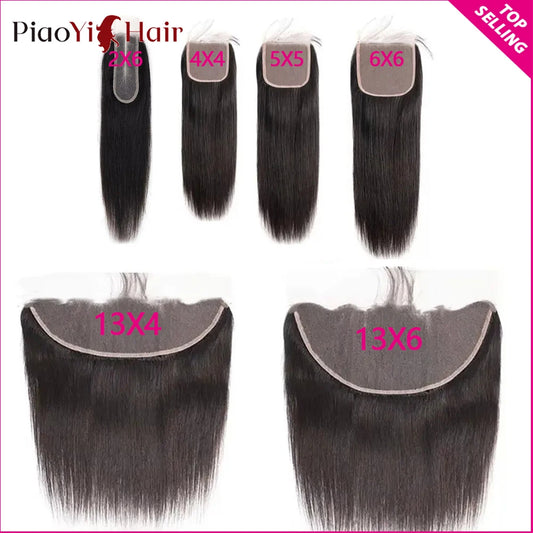 Straight Brazilian Human Hair Wig – HD Lace Frontal 13x6, 13x4 & Lace Closures (4x4, 5x5, 6x6, 2x6) – Pre-Plucked Natural Hairline
