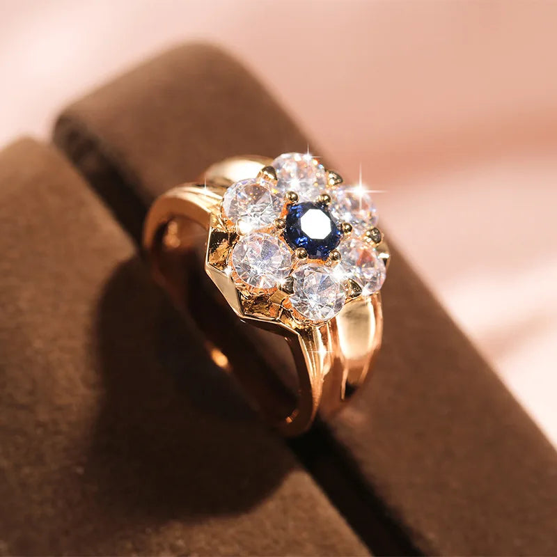 Exquisite Moissanite Statement Ring in Sterling Silver Jewelry