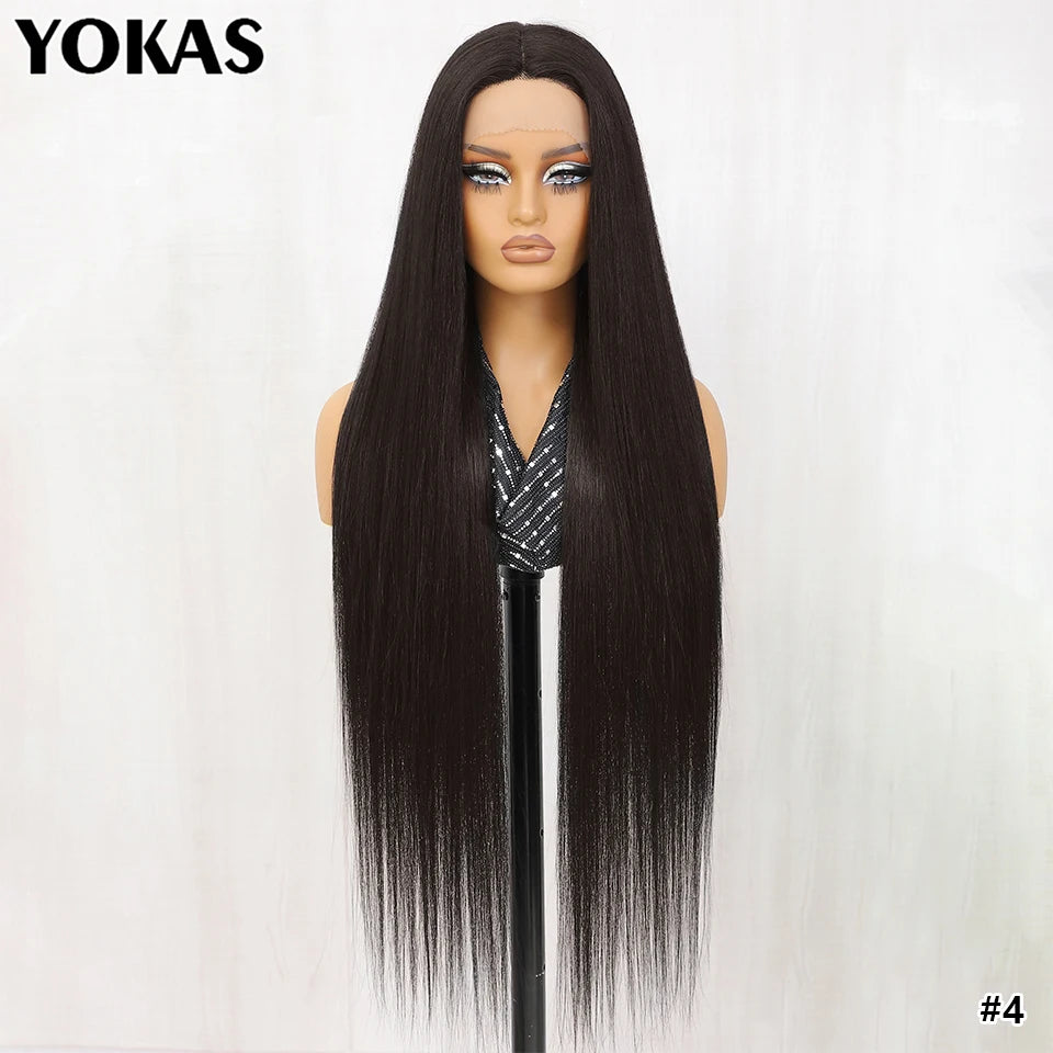 30" Straight 13x6 Lace Frontal – Natural Hairline Synthetic Wig