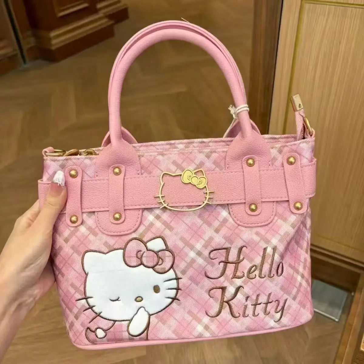Hello Kitty Kawaii Square Bag | Cute 2-Way Cartoon Handbag & Crossbody | Large Capacity