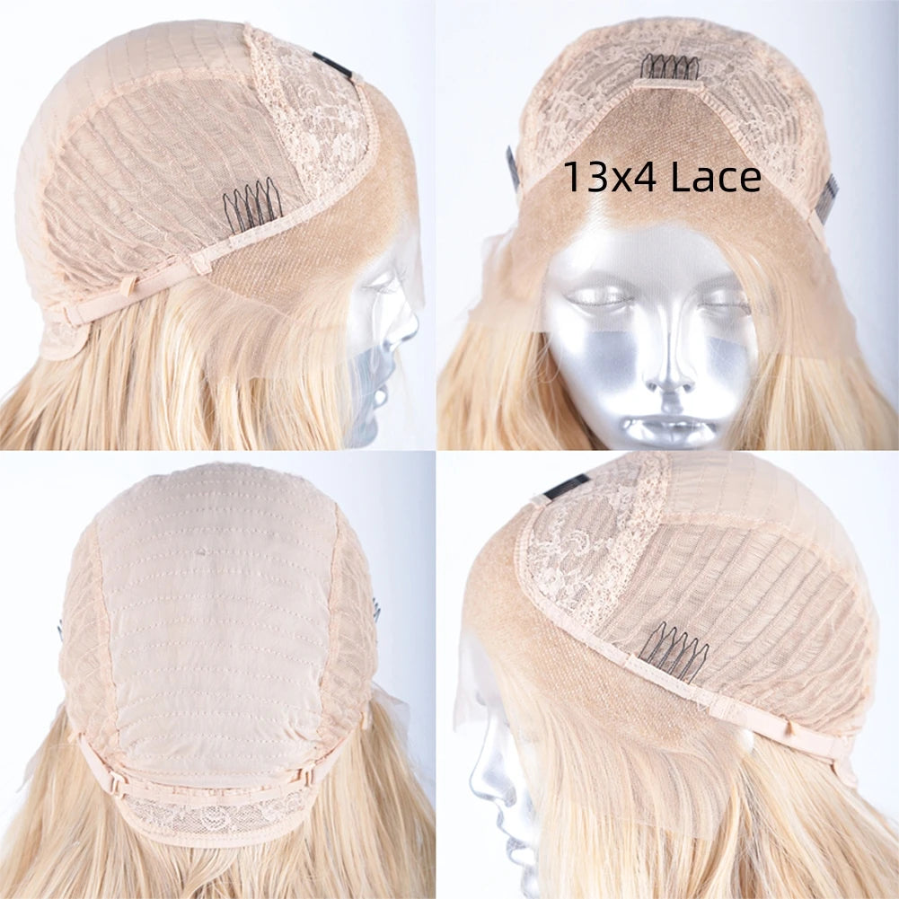 AIMEYA 30" Long Body Wave Synthetic Lace Front Wig – Natural Hairline