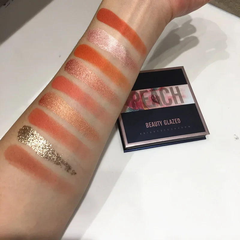 GLAZED Luxury 9-Color Eyeshadow Palette – Rich Shimmer & Matte Colors, Waterproof & Long-Wearing
