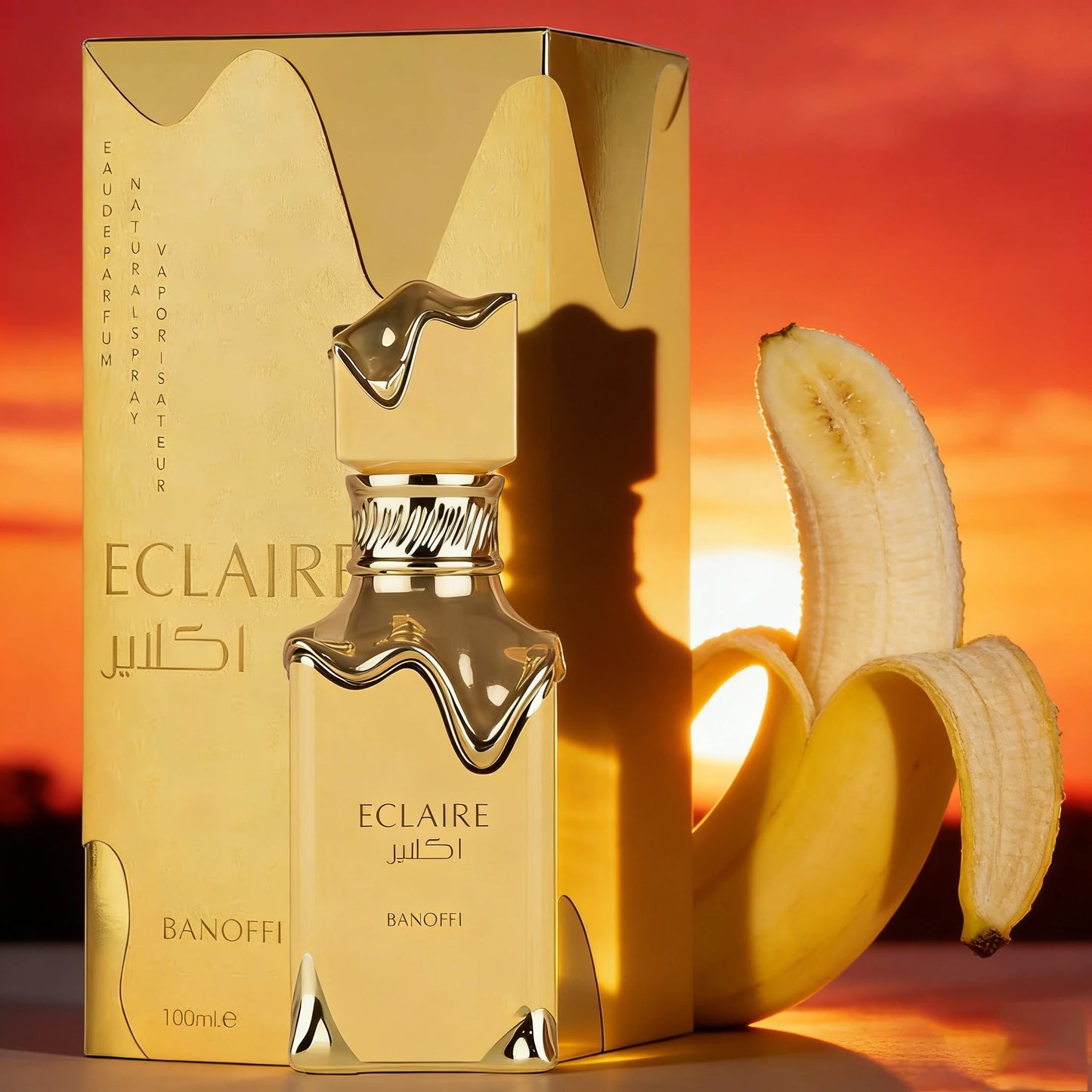 Eclaire Banoffi Eau de Parfum | Sweet Banana Cream & Toffee Gourmand Fragrance – 3.4 oz (100ml)