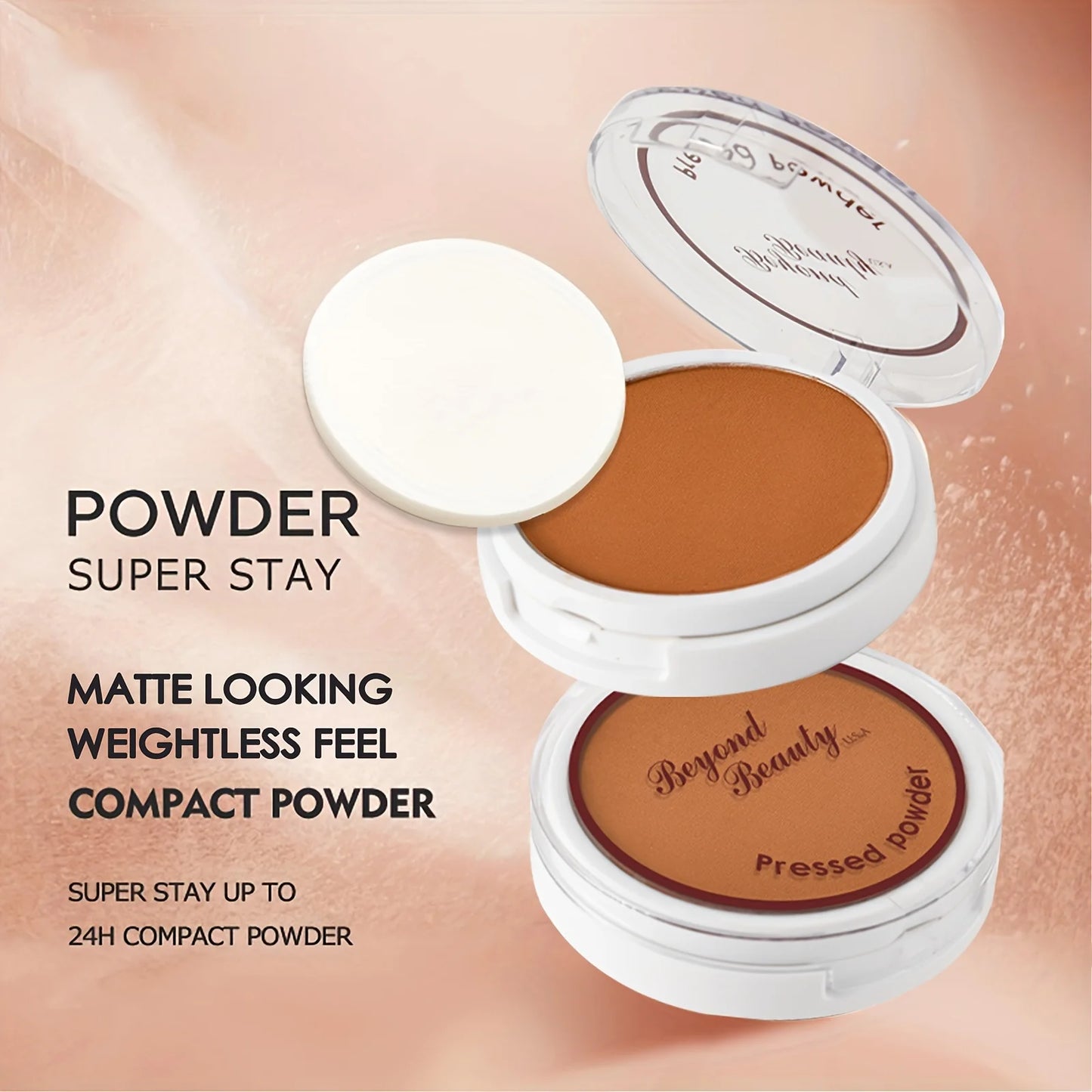 Professional Matte Bronzing Powder for Dark Skin – Sweatproof, Long-Wear Foundation & Contour Compact