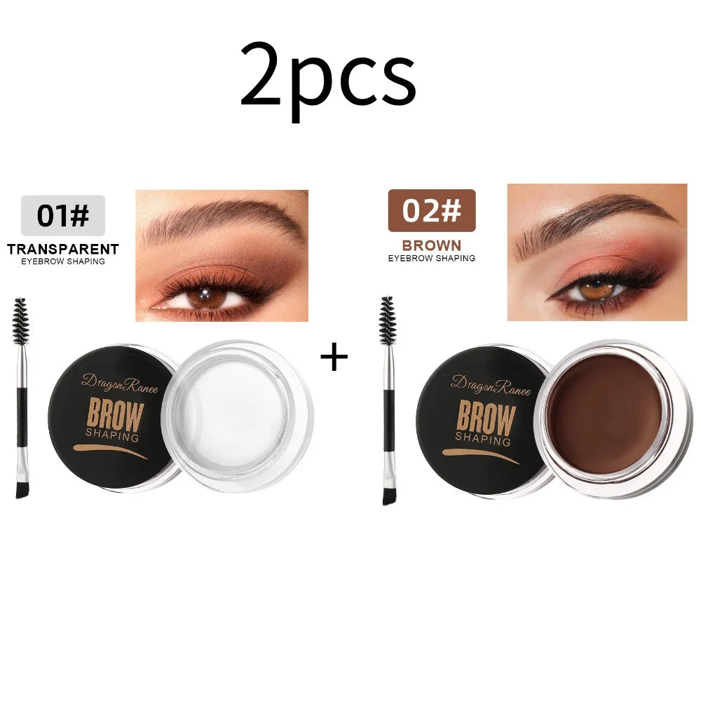 Dragon Ranee Wild Eyebrow Styling Cream: 3D Feathery Brow Soap & Clear Setting Wax