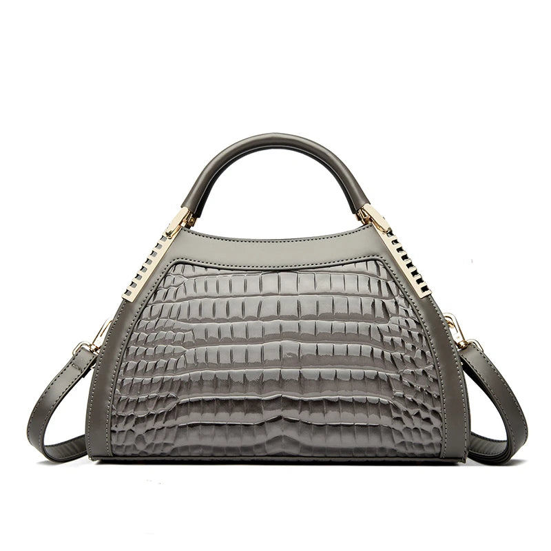 Luxury Alligator Embossed Patent Leather Shoulder & Crossbody Bag