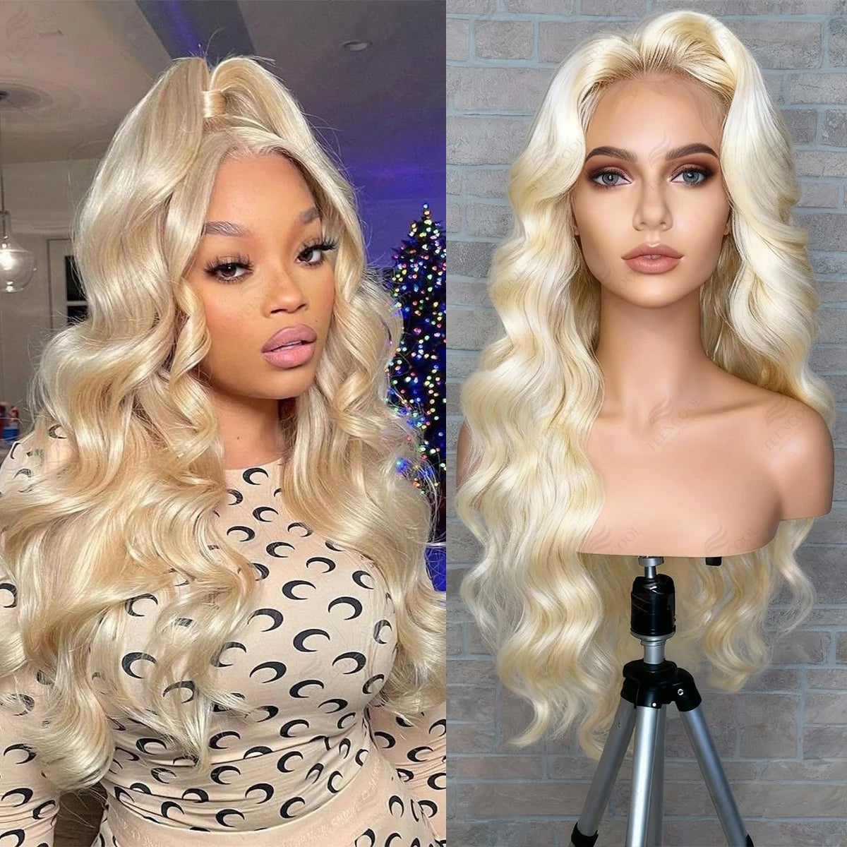 Luxury 613 Blonde 13x6 Lace Frontal Wig – 200% Density Body Wave Brazilian Human Hair