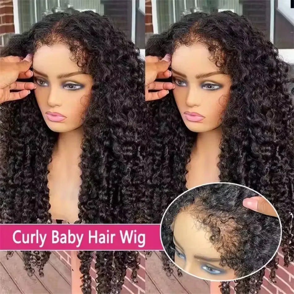 Burmese Deep Wave HD Lace Front Wig | Extra Long 40" Curly Human Hair | 13x6 Pre-Plucked Lace Frontal