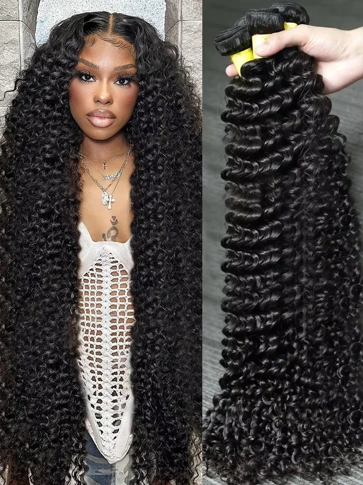 Brazilian Loose Deep Wave Bundles (32-40”) - Unprocessed Remy Human Hair Extensions