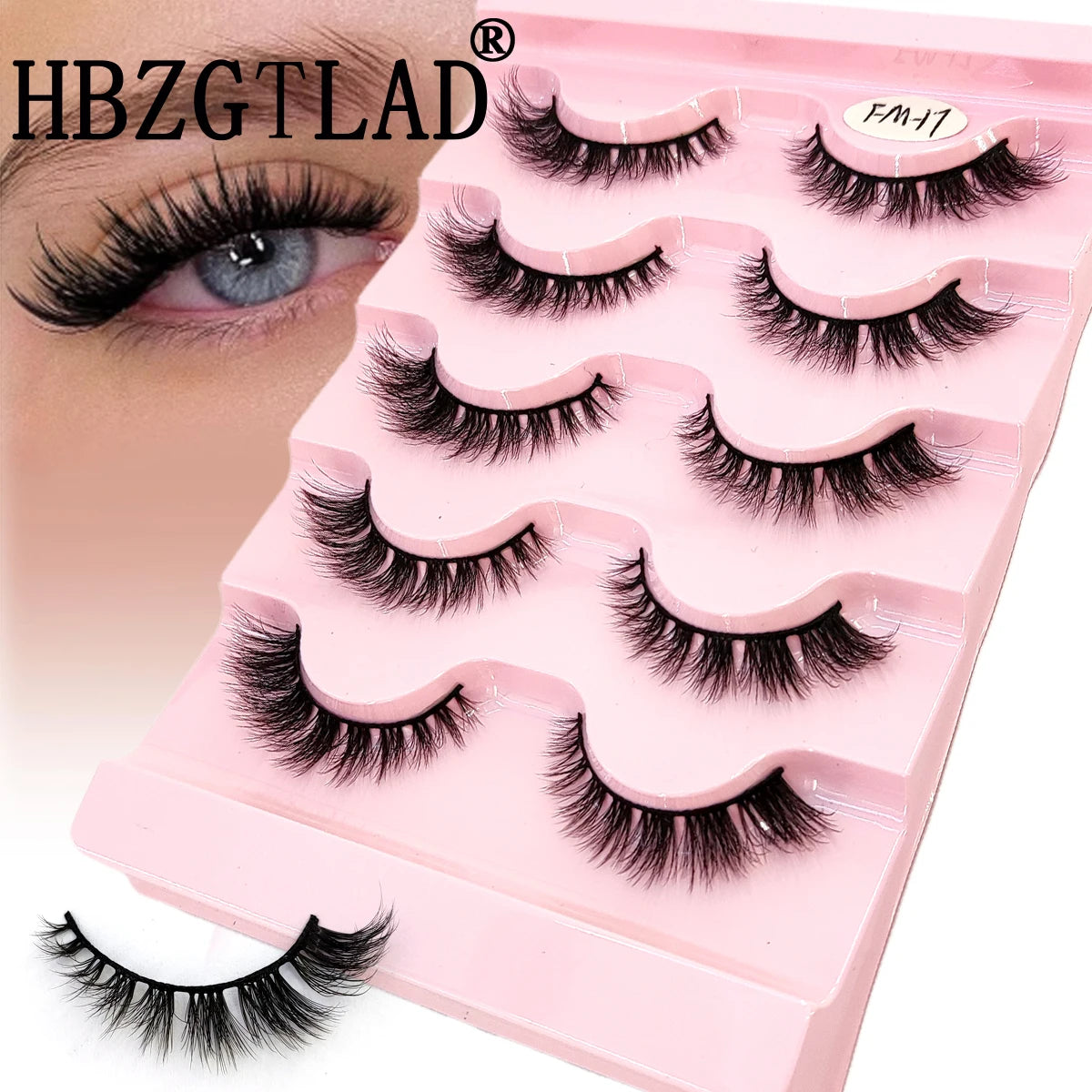 3D Fluffy Cat Eye Lashes – Soft, Wispy Natural Glam (5-Pair Set)