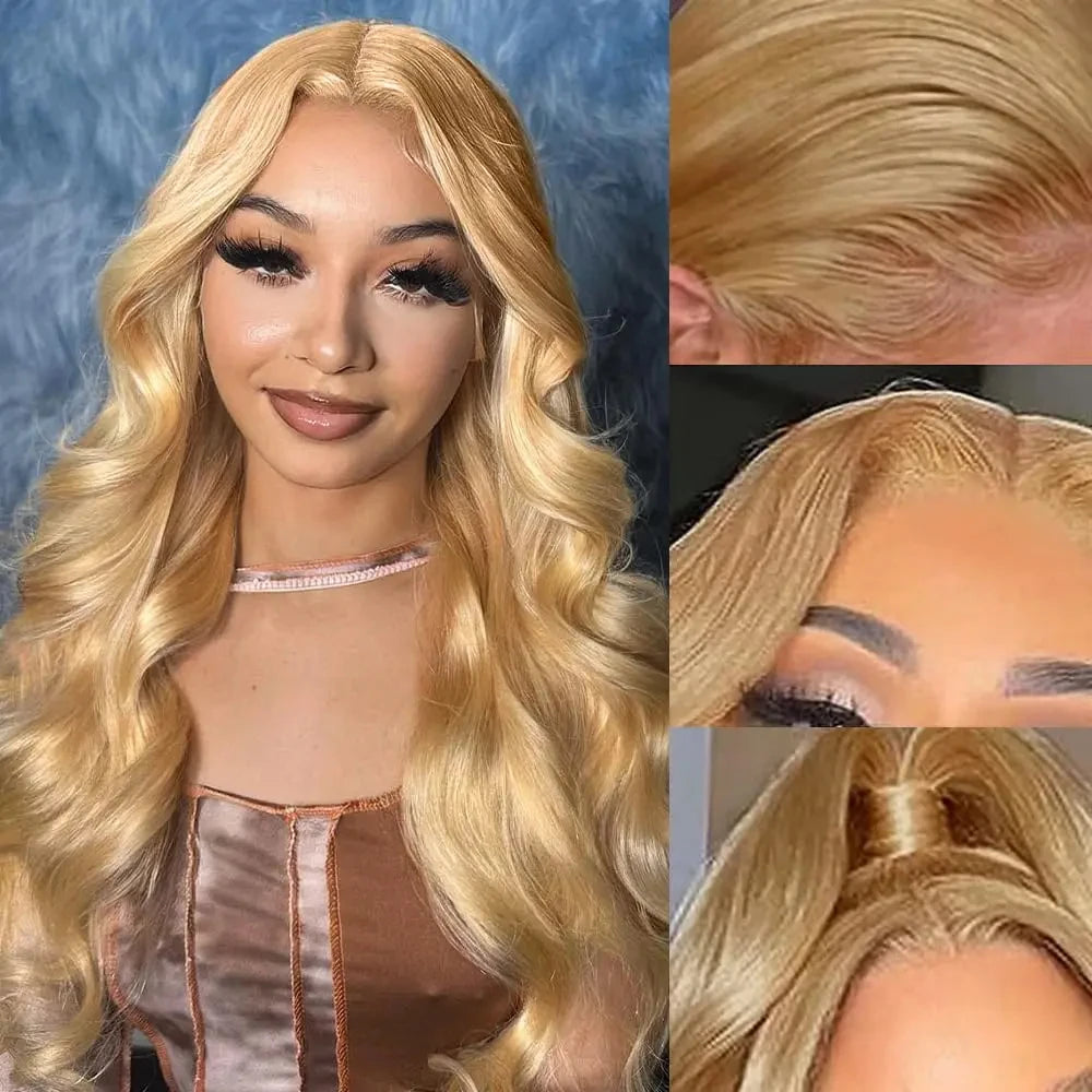 28-Inch Synthetic Body Wave Lace Front Wig - HD Transparent Lace - Heat Resistant Fiber