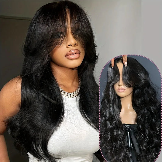 250 Density Body Wave Human Hair Wigs 13x4 13x6 HD Lace Front Human Hair Wig Pre Plucked Pre Cut 3D Dome Cap with Bleached Knots Glueless Body Wave Wigs For Woman