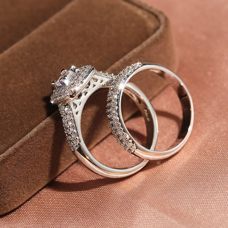 Exquisite Moissanite Statement Ring in Sterling Silver Jewelry