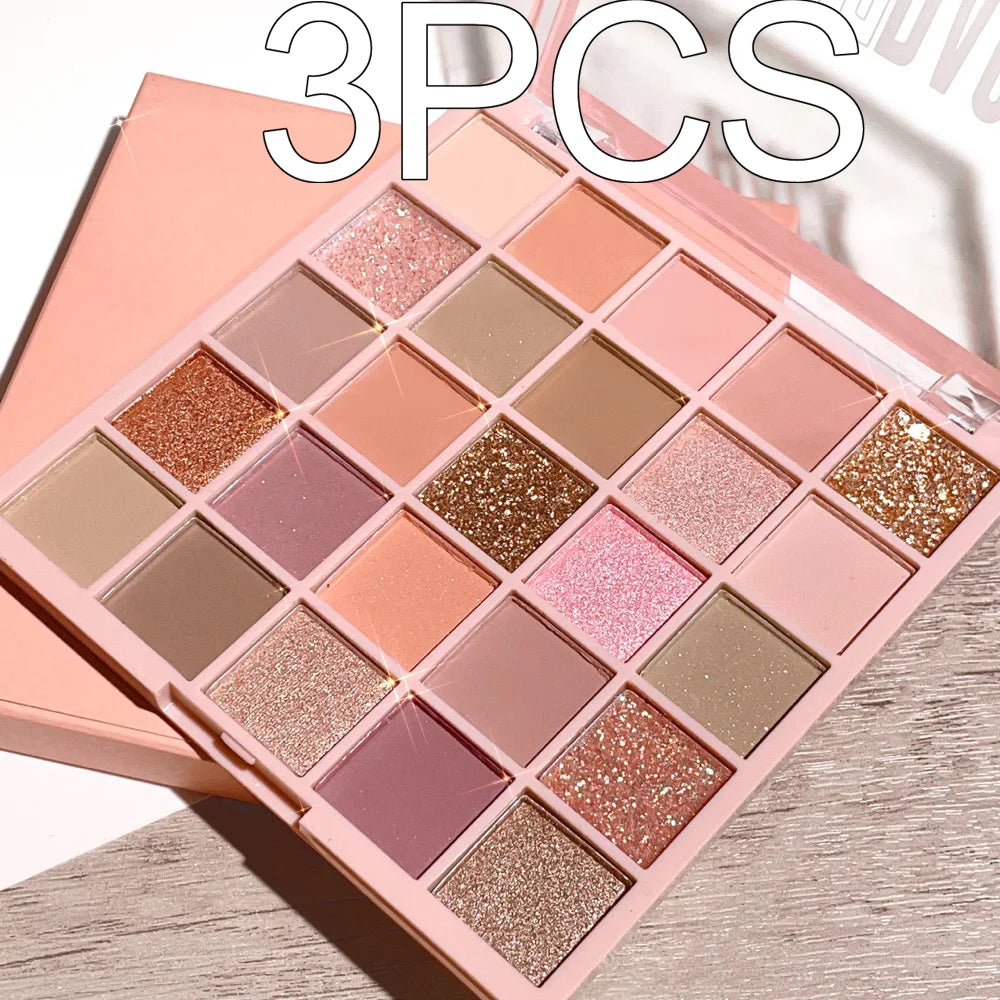 Sunset Earth 25-Color Eyeshadow Palette | High-Pigment Warm Neutrals & Shimmers