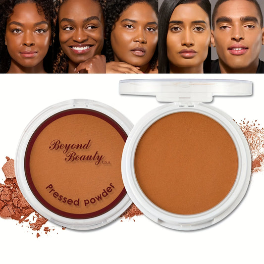 Professional Matte Bronzing Powder for Dark Skin – Sweatproof, Long-Wear Foundation & Contour Compact