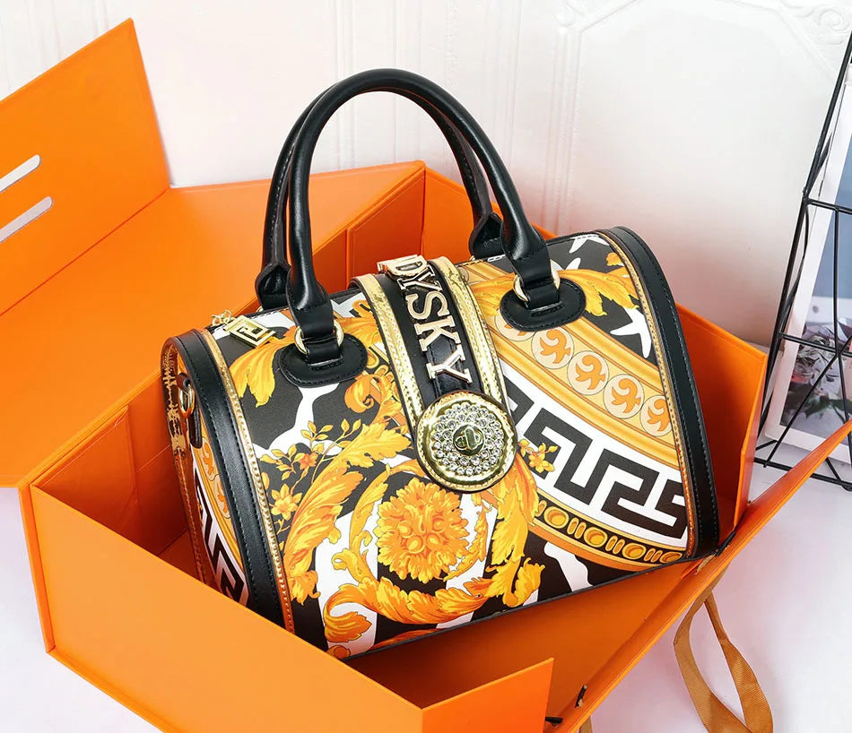 Luxury Geometric Pillow Bag | Large Capacity Microfiber Tote & Crossbody