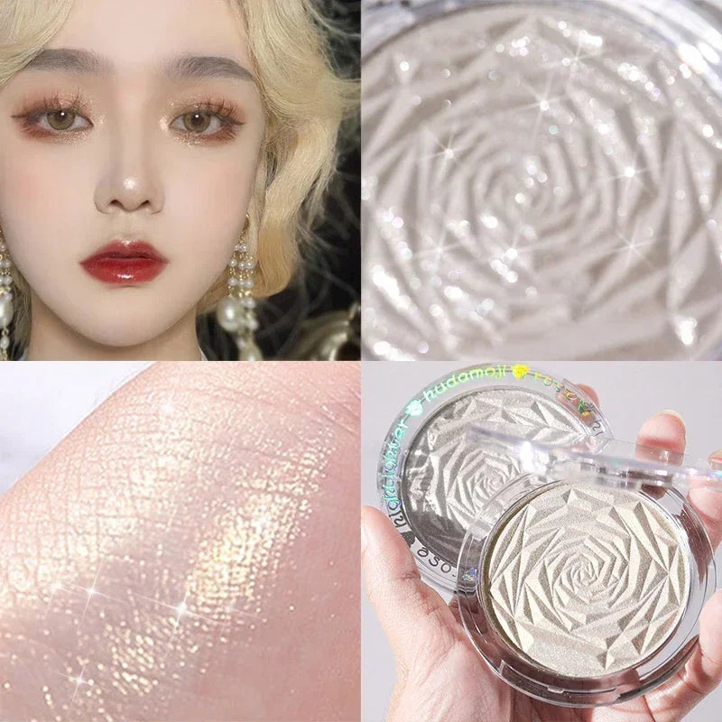 Diamond Glow Highlighter Palette – Ultra-Concentrated Shimmer & Contour