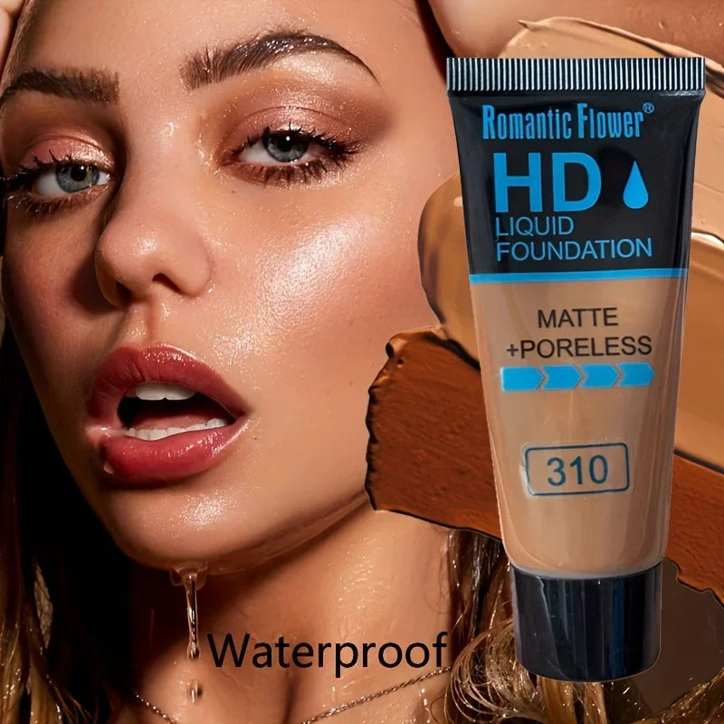 Full Coverage Waterproof Foundation for Deep Skin Tones – 24H Oil-Free & Sweat-Proof Matte Finish