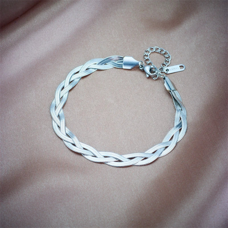 Crossover Snake Chain 3-in-1 Jewelry Set |316L Stainless Steel