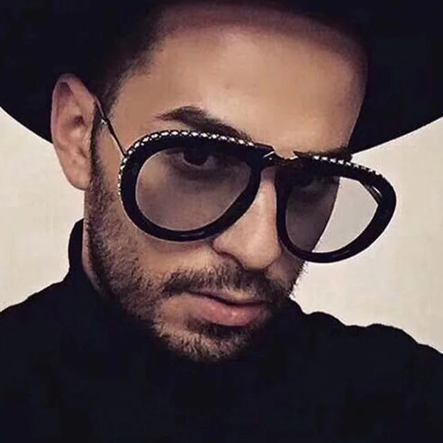 Foldable Retro Diamond Sunglasses – Vintage UV400 Geometric Shades for Men & Women