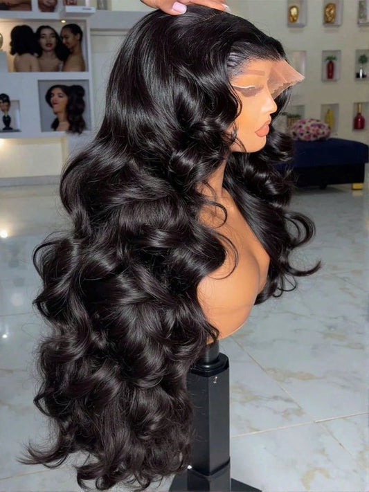 13x4 HD Transparent Lace Front Wig – Body Wave Human Hair, Pre-Plucked