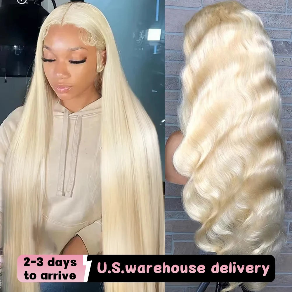 Pre-Plucked 613 Blonde HD Lace Front Wig – 250% Density Body Wave Human Hair